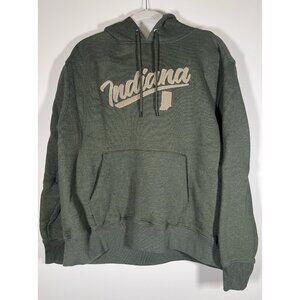 State of Mine forest green hoodie INDIANA 3D embroidered pockets XL loungewear